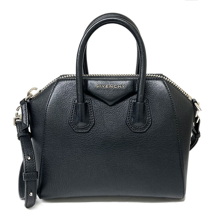 ジバンシィ アンティゴナ ミニ 2way御徒面子 黒 ゴートスキン ミニクロスボディ ハンドバック ショルダーバッグ GIVENCHY BB05114012-001 ブランド名【中古】
