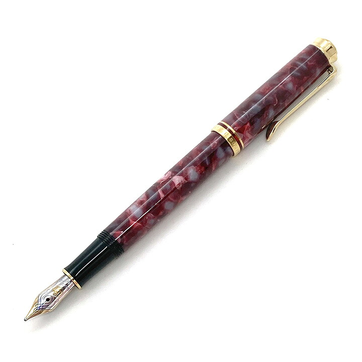 伽藍鳥 スーベレーン 筆 M320 中字 14C-585 M ルビー赤いこと Pelikan Souveran 筆記具 文房具 ブランド名【中古】
