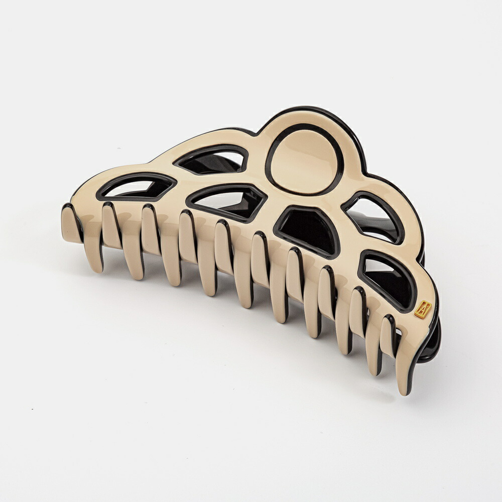 アレクサンドルドゥパリ Alexandre De ヘアクリップ ロングヘア ヘアーアクセサリー Accl 02 クリップ 11cm ギフト プレゼント シャンデリア Lサイズ ベージュ アクセサリー Paris おうちタイム ブラック