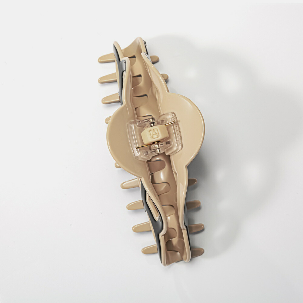 アレクサンドルドゥパリ Alexandre De ヘアクリップ ロングヘア ヘアーアクセサリー Accl 02 クリップ 11cm ギフト プレゼント シャンデリア Lサイズ ベージュ アクセサリー Paris おうちタイム ブラック