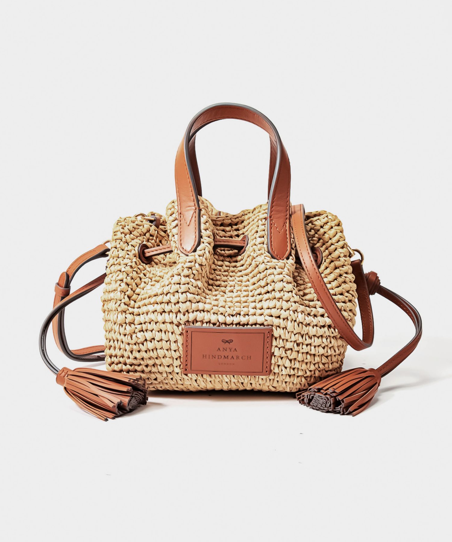 未使用　アニヤハインドマーチ　2way バッグ　カゴバッグ　ラフィア ANYA HINDMARCH アニヤハインドマーチ バッグ カゴバッグ
