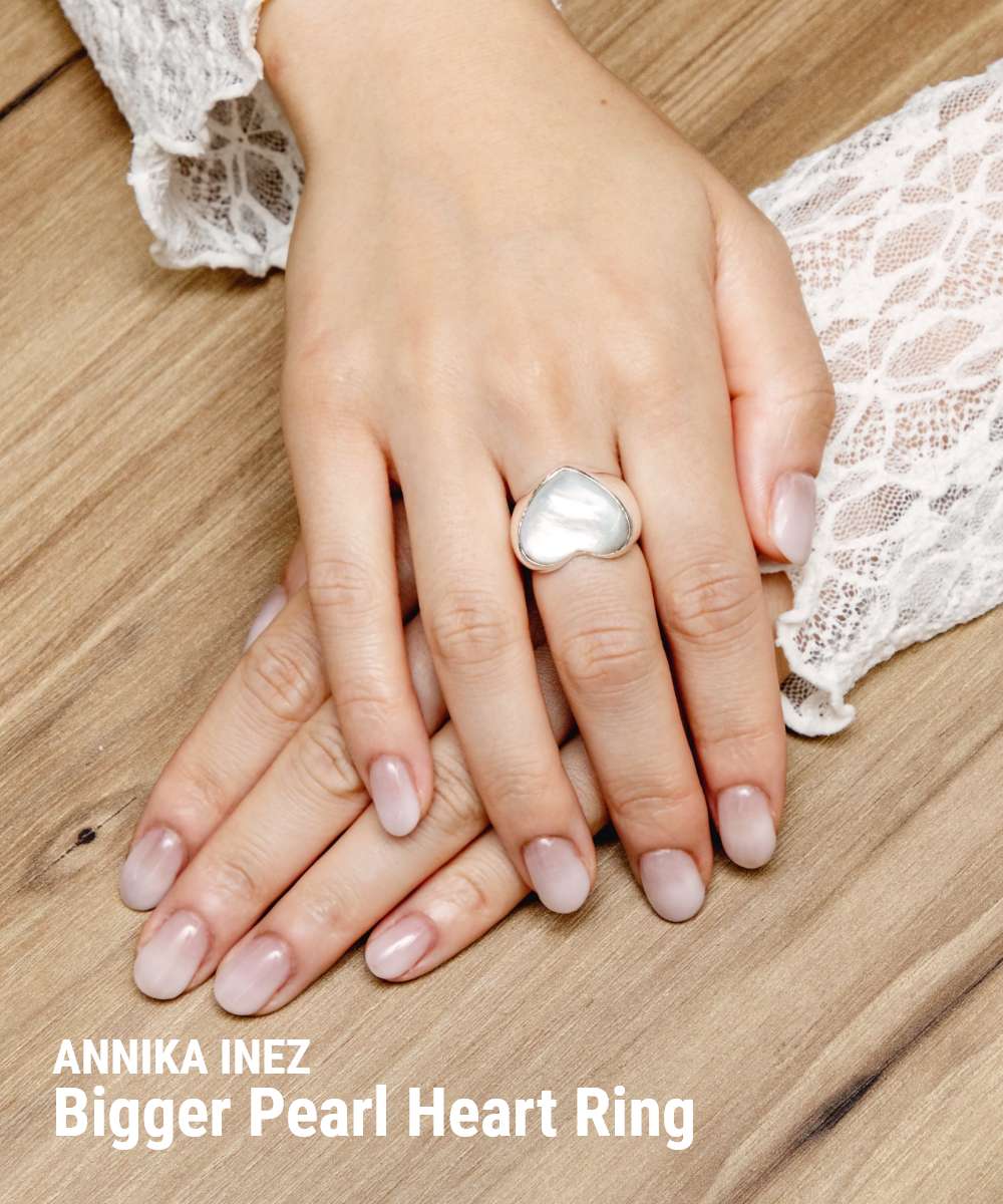楽天市場】ANNIKA INEZ アニカイネズ リング Pearl Heart Ring