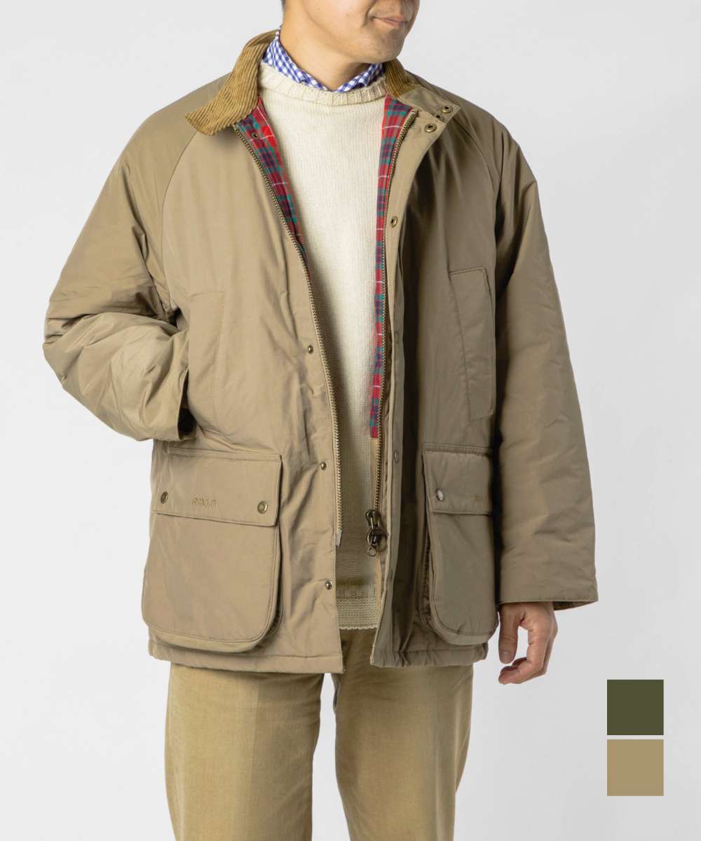 バブアー&times;バラクータ BARBOUR&times;BARACUTA BRCPS 1094 ジャケット コラボモデル CASUAL BEDALE メンズ アウター ノンワックス ビデイル オーバーサイズ カジュアル ロゴ ウェア カジュアル ストリート アウトドア ビジネス 秋冬 タン ビーチ｜UBLANC