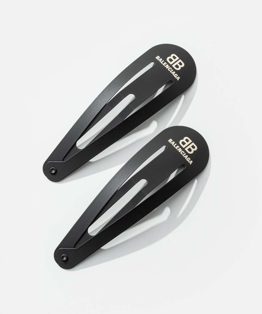 【Balenciaga】Holli XXL スナップファスナー ヘアクリップ Women's Holli Xxl Snap Clip Set in Black | Balenciaga US