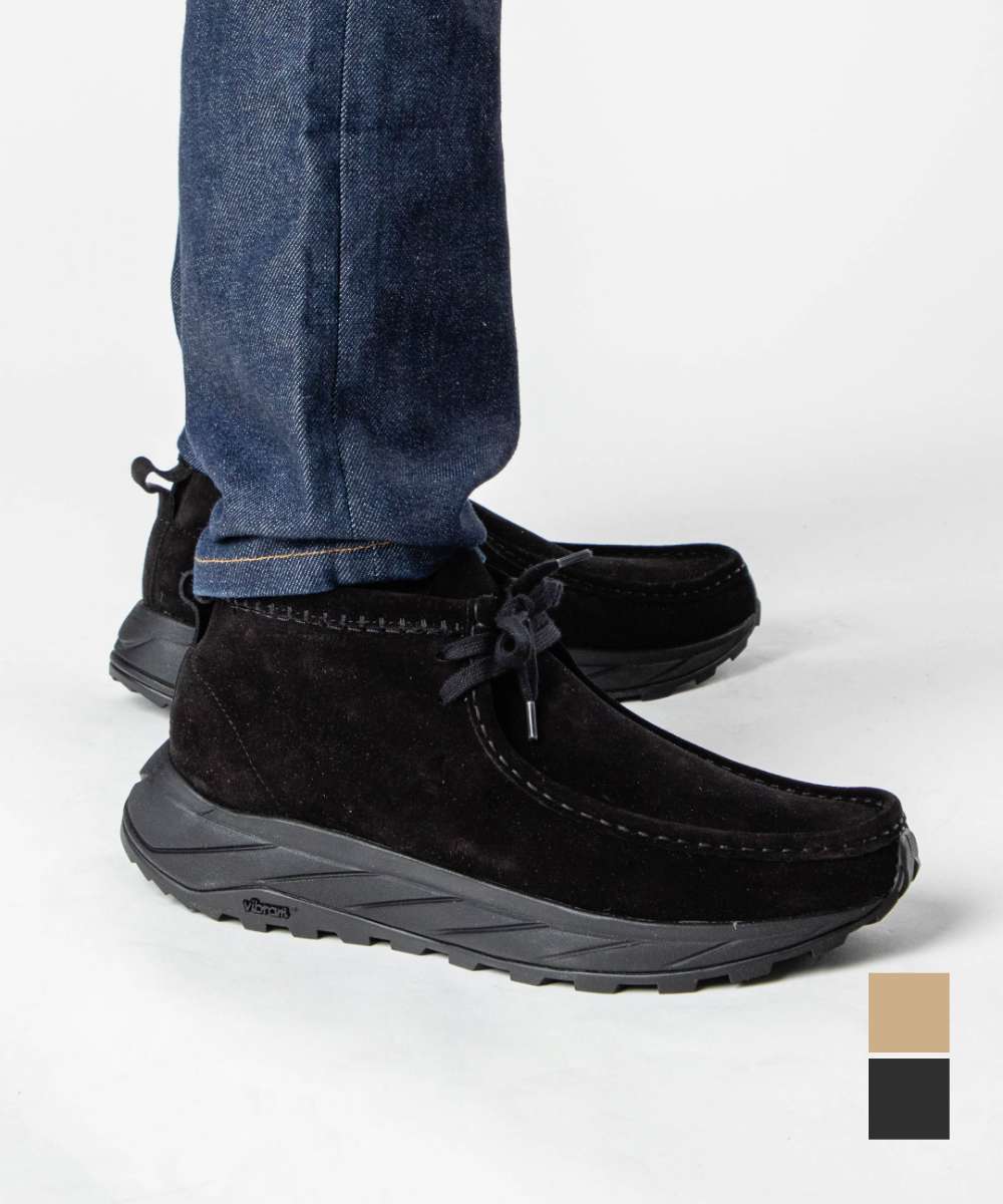 クラークス Clarks 26179150 スニーカー Wallabee Eden メンズ シューズ ワラビー エデン モカシン カジュアル レースアップ ラウンド 靴 通勤 通学 ブランド おしゃれ プレゼント ギフト ブラック ダークサンド 25.5〜27.5cm画像