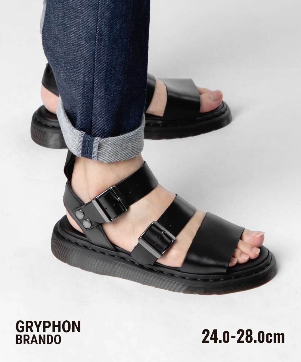 Dr.Martens Clarissa UK7 黒 レザーサンダル グルカ ドクターマーチン サンダル レディース CLARISSA II QUAD HDW