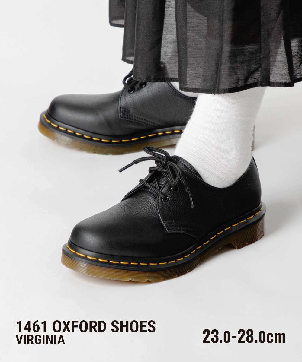 ドクターマーチン Dr.Martens 1461 オックスフォード シューズ VIRGINIA LEATHER OXFORD SHOES 1461 ヴァージニア 3ホール シューズ 24256001 レースアップ ユニセックス シューズ ブラック