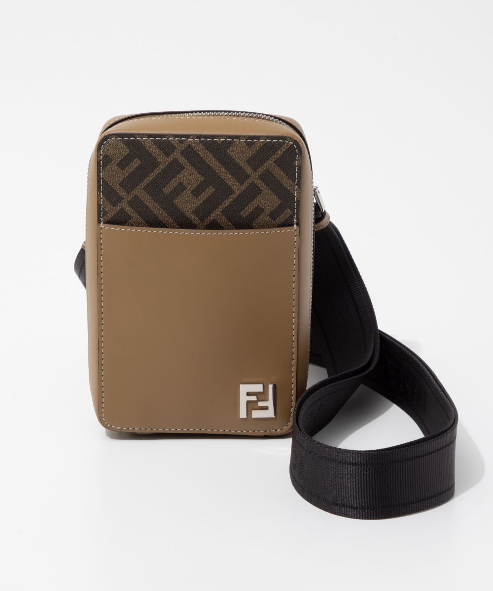 Fendi ロゴショルダーバッグ ブラウン/ブラック 楽天市場】フェンディ FENDI 7AS239 AFF2 ショルダーバッグ