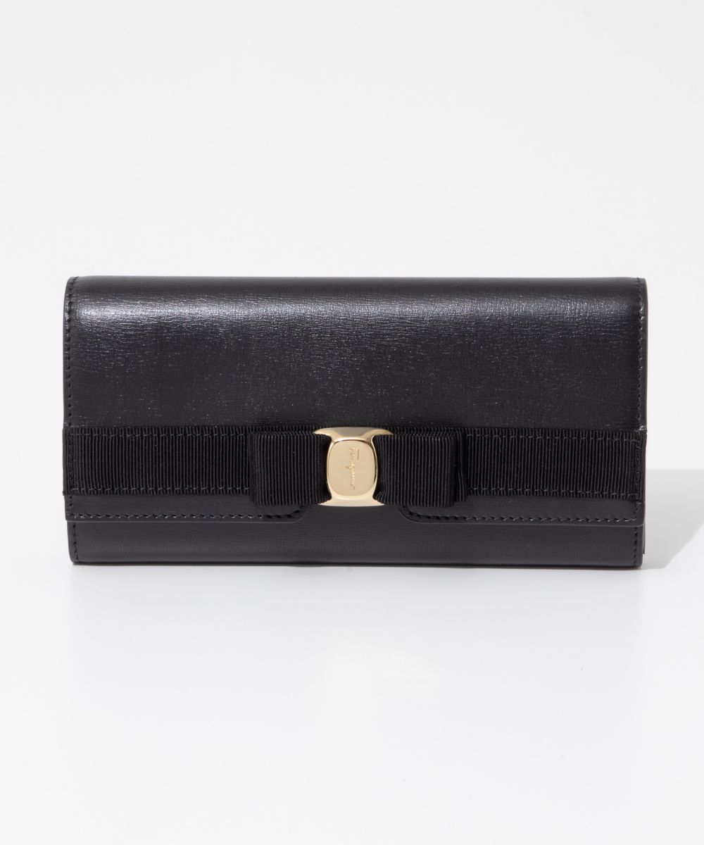 サルヴァトーレフェラガモ　ヴァラ 長財布 　レザーキルティング 黒　新品 Salvatore Ferragamo サルヴァトーレ フェラガモ ヴァラ