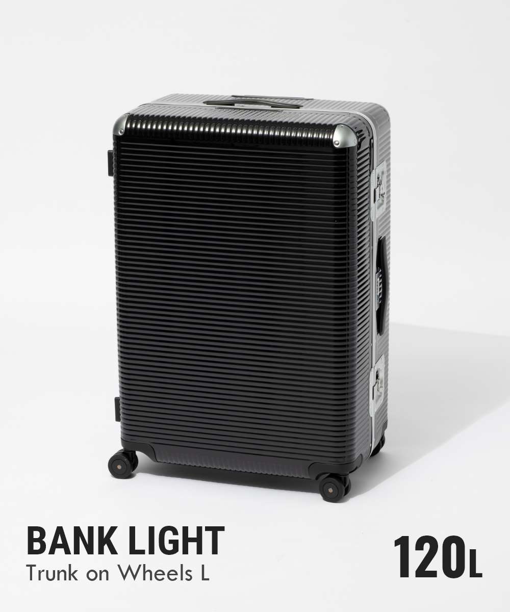 ファブリカ ペレッテリエ ミラノ FPM A1928201916 スーツケース [Bank Light]Trunk on Wheels L バッグ バンク ライト トランク オン ホイールL TSAロック 4ホイール キャリーバッグ キャリーケース 旅行鞄 4輪 トラベル 14泊～ 2週間 リコリスブラック 120L