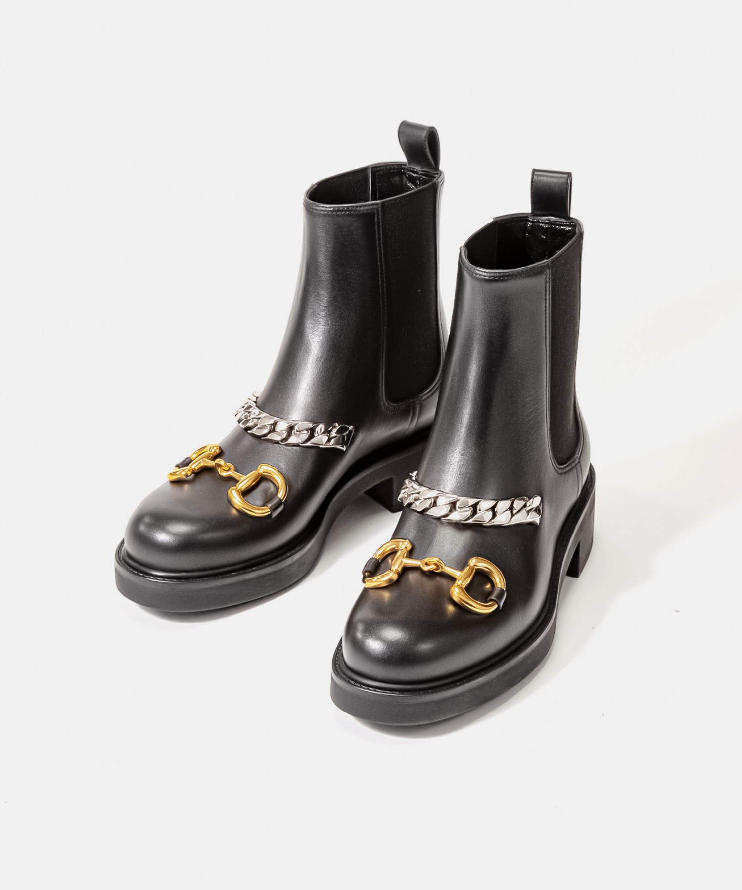GUCCIスエットブーツ34半 24SS◇GG モノグラム入り ヒールアンクルブーツ (GUCCI/ショート