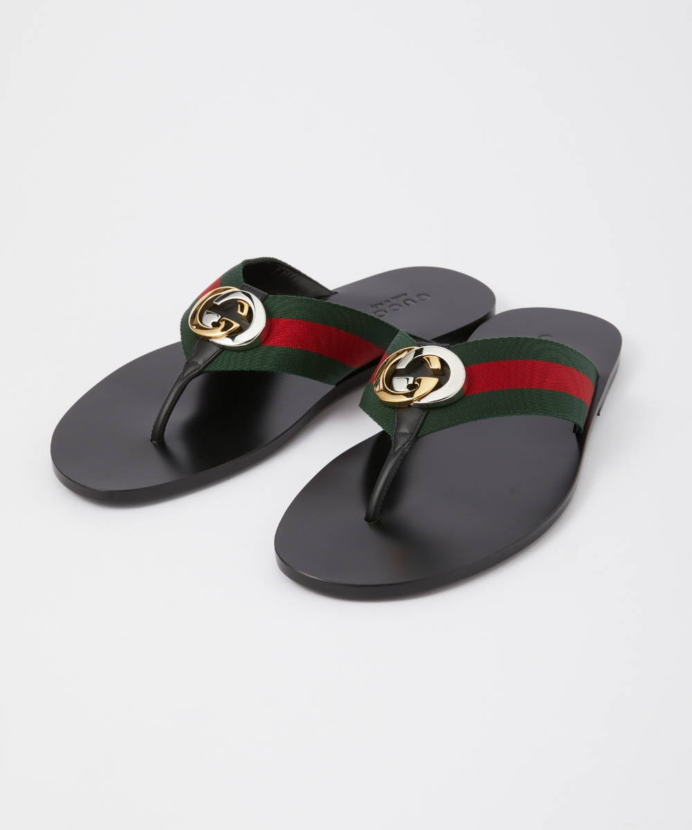 グッチ グッチ ビーチサンダル クレスト 27cm GUCCI グッチ ビーチサンダル トングサンダル 121217 メンズ9