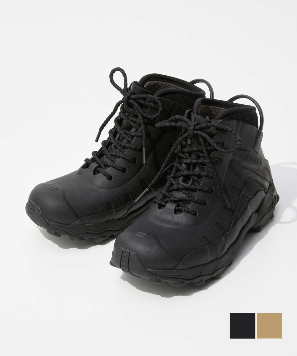 ジバンシィ GIVENCHY BOGS ボグス HIGH LACE-UP BOOTS ボグス レース アンクルブーツ ラバー＆ネオプレン BH7019H1QG ブーツ メンズ シューズ