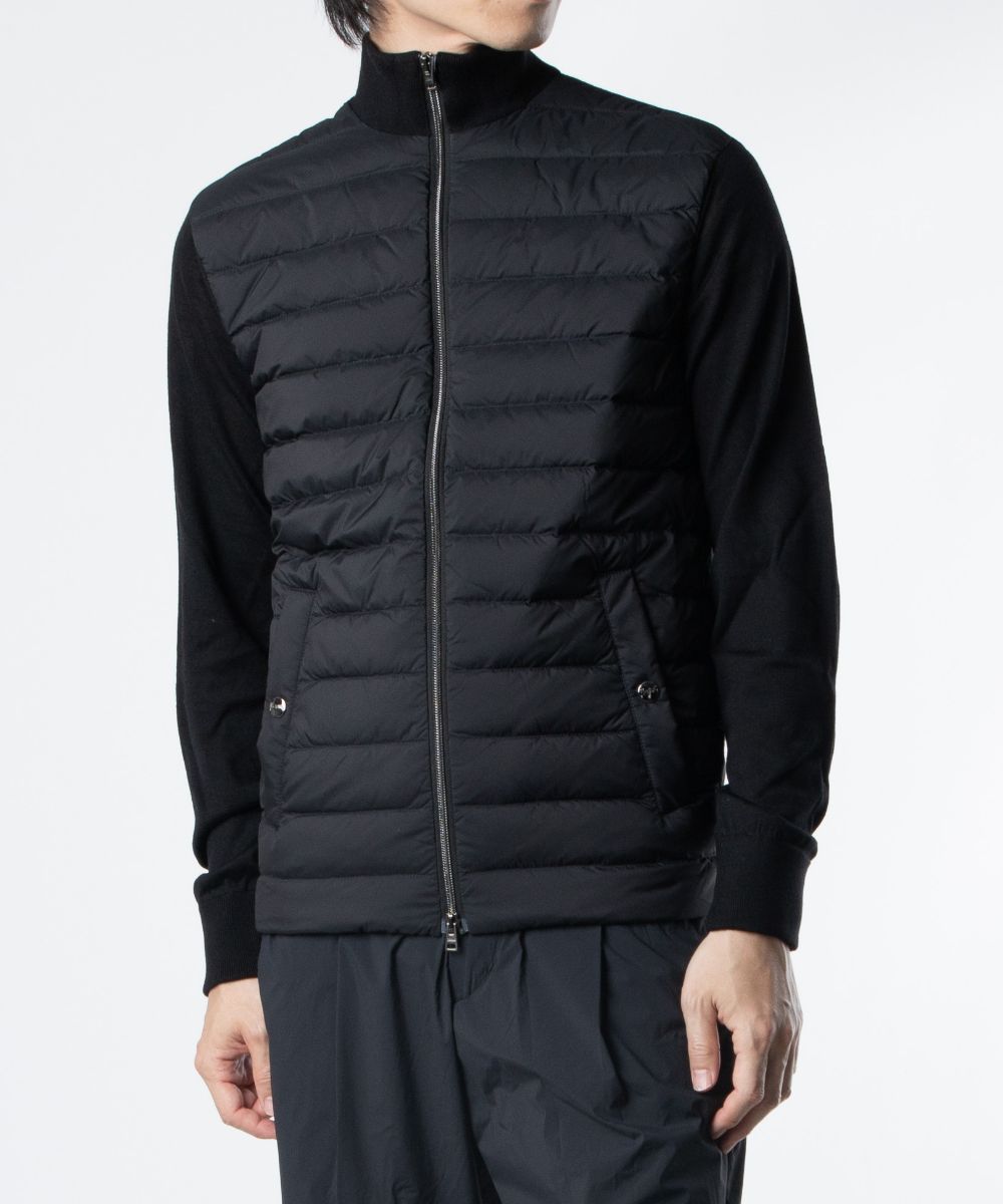 ヘルノ HERNO MP000120U 70025 ジャケット WOOL SILK ECOAGE メンズ アウター ロングスリーブ ハイネック ジップアップ ウール シルク グースダウン カジュアル ブラック 46 48 50|UBLANC