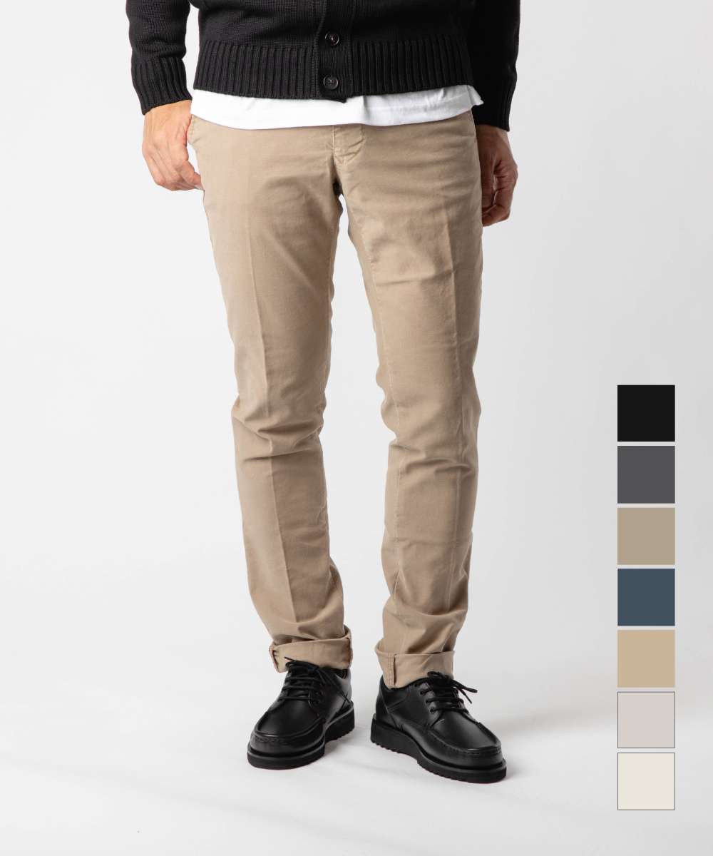 インコテックス INCOTEX 18S100 - 4611D ズボン下 PANTALONE UOMO メンズ ボトムス スラックス 心地よい 長ズボン 伸ばすこと か細い相応う 綿織物チノ テーパード ガーメントダイ 100型 ( 旧603型 ) SLACKS SLIM FIT 象牙色 ベージュ 米国海軍 黒いこと 28～36