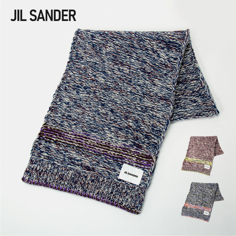 JIL SANDER(ジルサンダー) アートプリント スカーフ JIL SANDER ジルサンダー スカーフ FOULARD メンズ 60×60