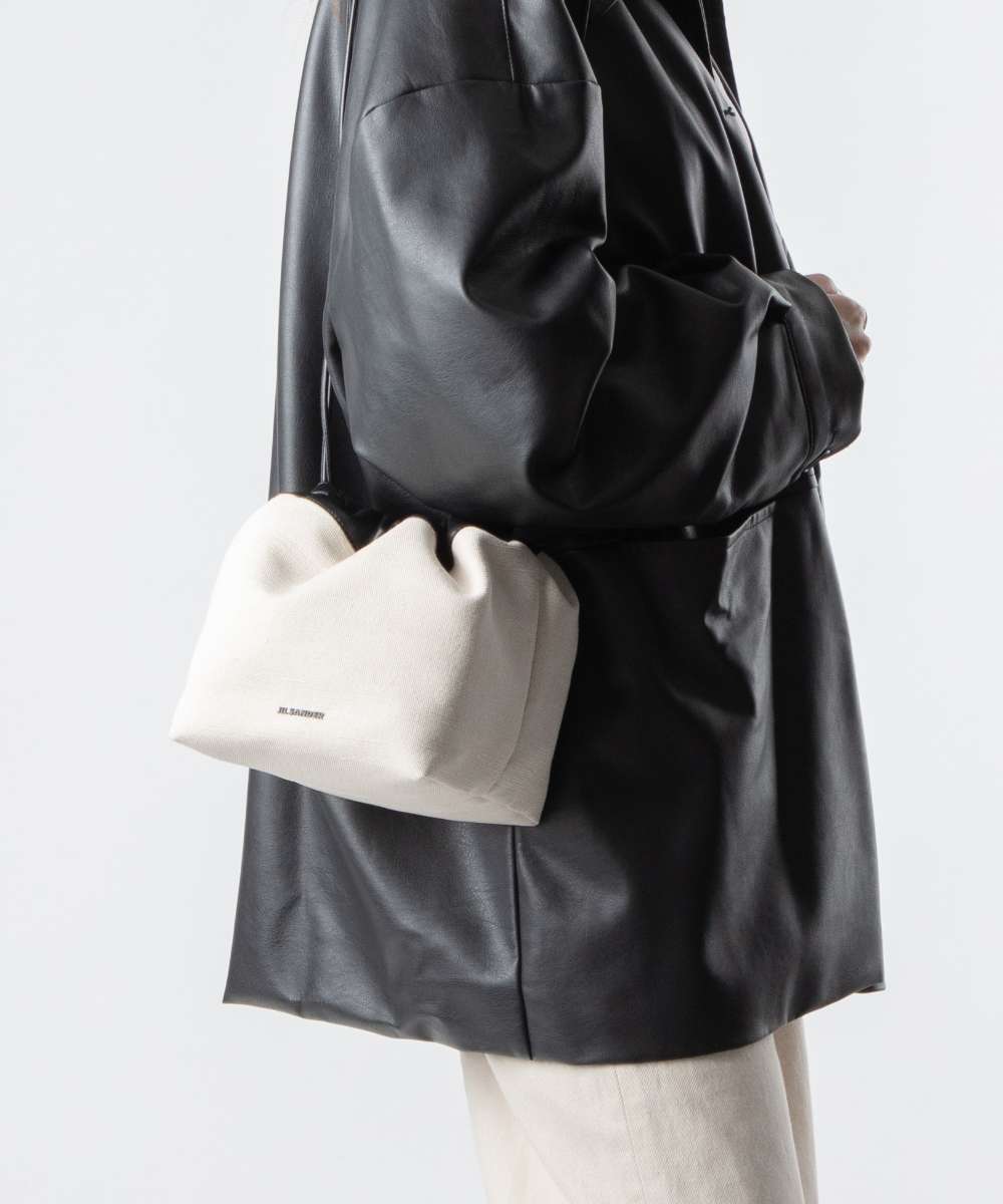 jil sander ドローストリング　巾着バック JIL SANDER◇ドローストリングバッグ/巾着/キャンバス/BEG
