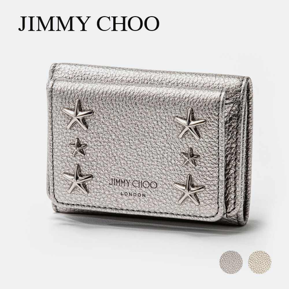 シルバー JIMMY CHOO - ジミーチュウ コンパクトウォレット 黒 スター