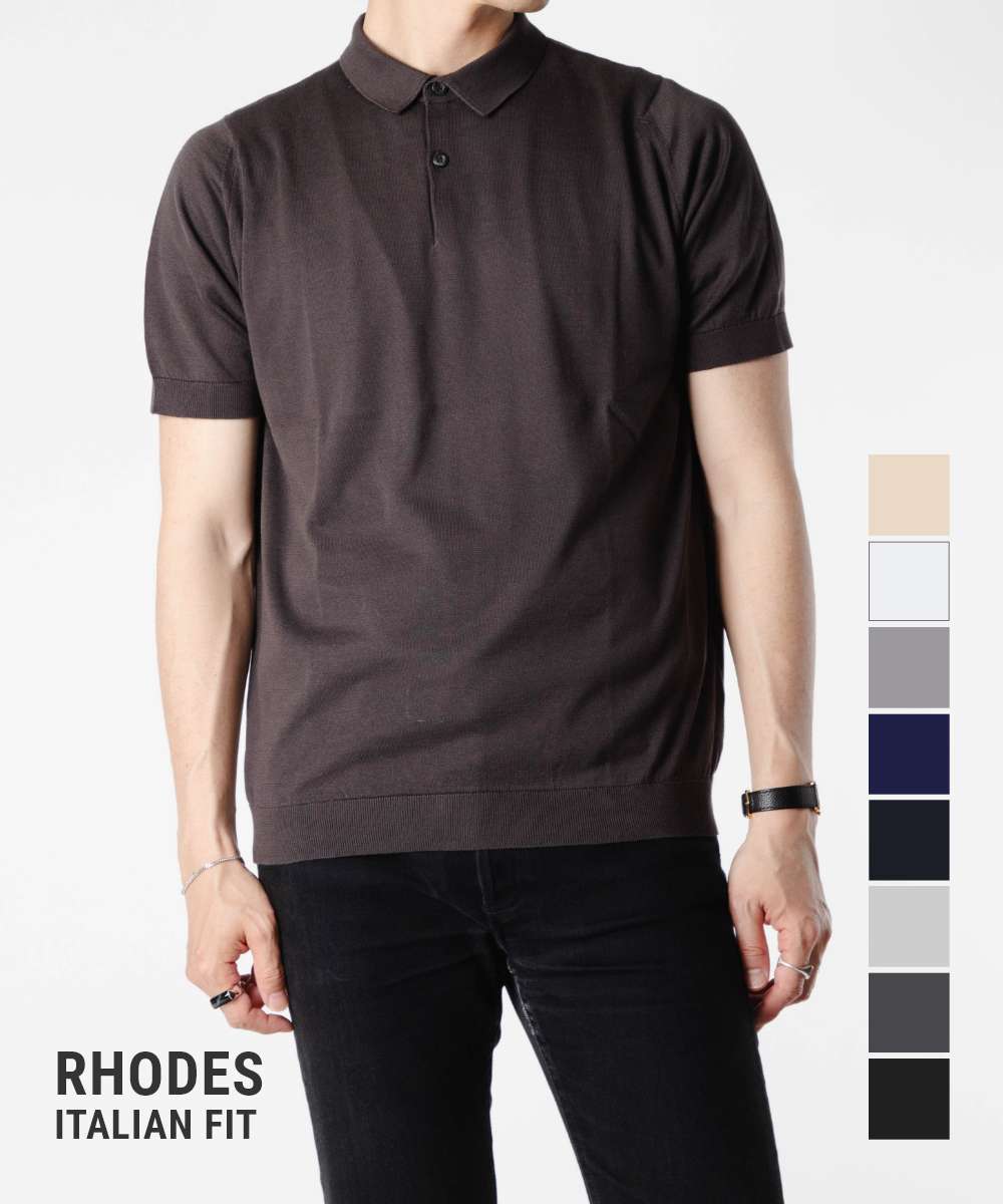 【20時〜土日限定セール】JOHN SMEDLEY 黒 半袖 ニットポロ 日本限定モデル JOHN SMEDLEY ジョンスメドレー 30G ニット