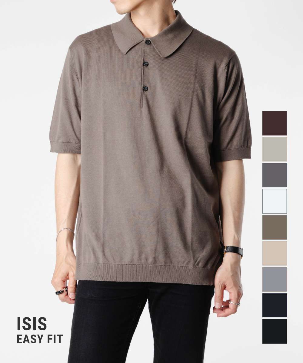 ジョンスメドレー JOHN SMEDLEY HERITAGE ISIS EASY FIT 30G イシス 半袖コットンニットクラシックポロシャツ スポーツシャツ 半袖 イージーフィット メンズ トップス