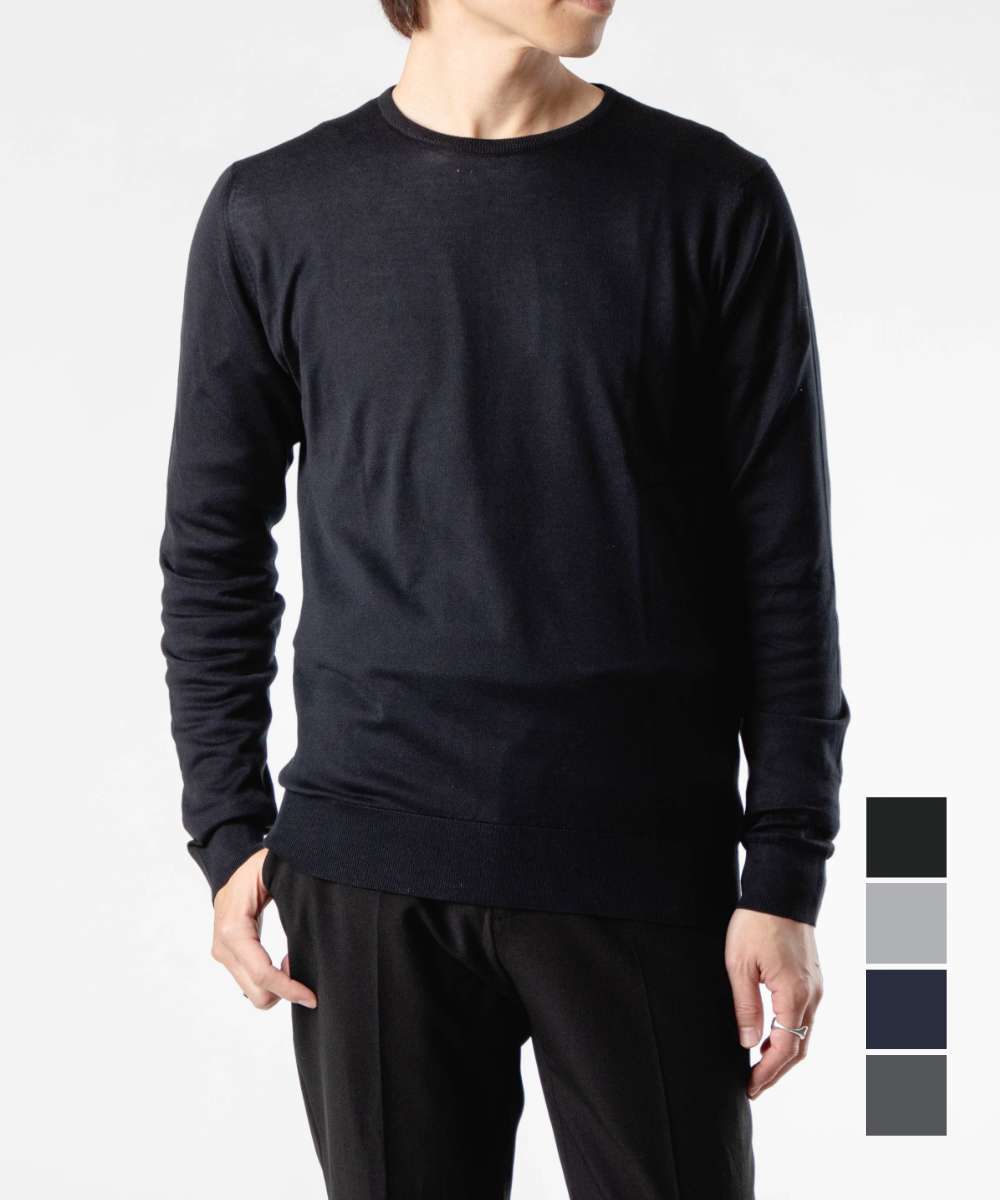 ジョンスメドレー　シーアイランドコットンニット　 HATFIELD ジョンスメドレー / JOHN SMEDLEY / HATFIELD / クルーネック