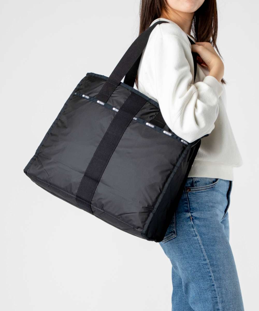 レスポートサック　トートバック【美品】 DELUXE EASY CARRY TOTEリサイクルドブラックJP（トートバッグ