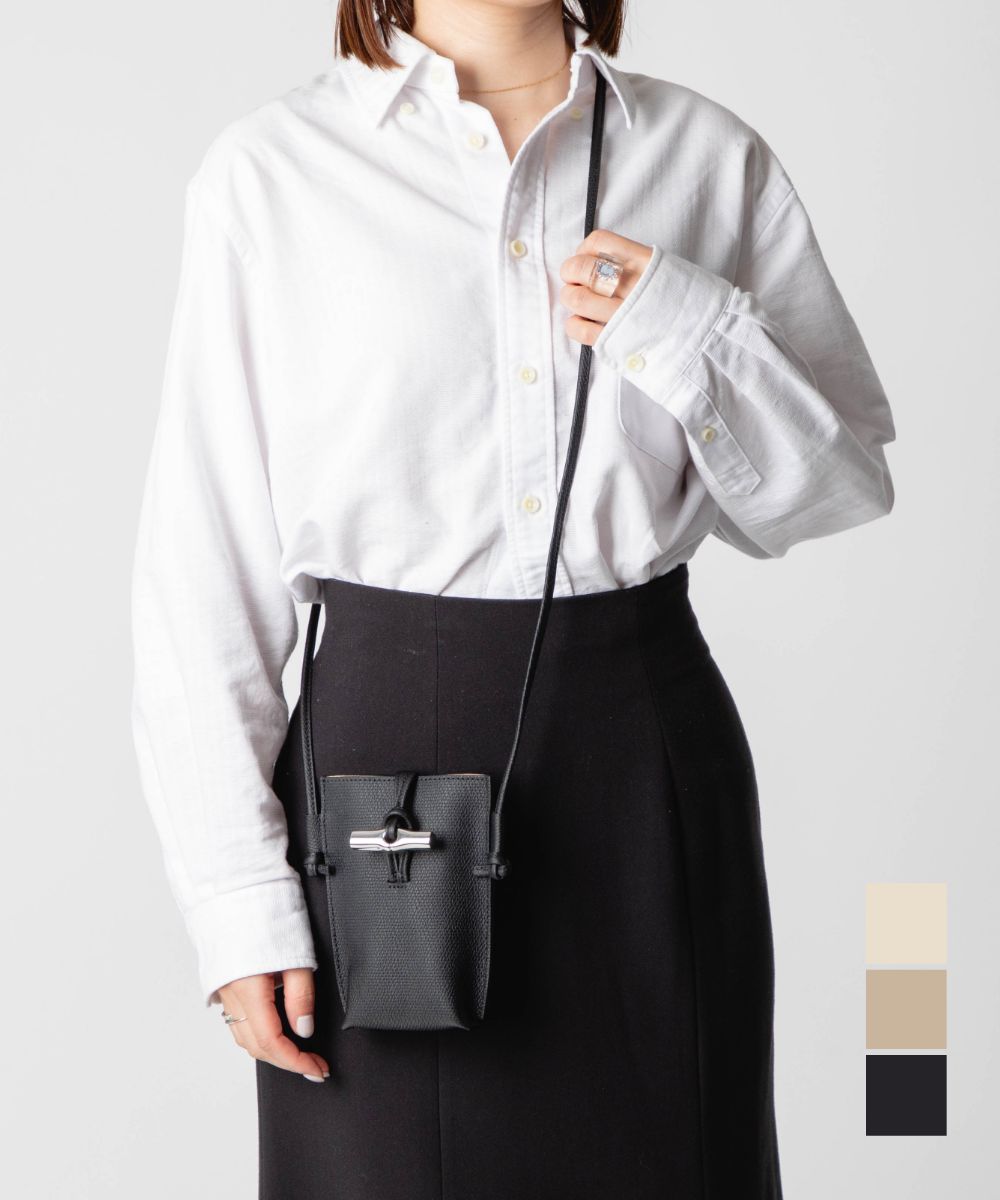 未使用級 ロンシャン LONGCHAMP スマホショルダー ル フローネ 黒 LONGCHAMP - 未使用級 ロンシャン LONGCHAMP スマホショルダー