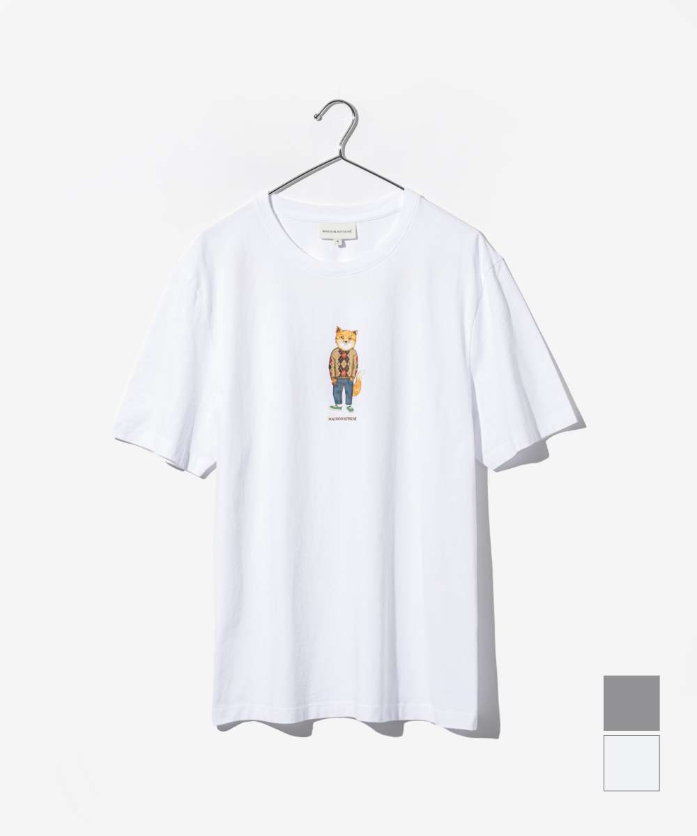 【訳あり】 MAISON KITSUNE ドレスドFox Tシャツ KW00107KJ0008 MAISON KITSUNE メゾンキツネ Tシャツ 半袖 人気 ドレスド Fox
