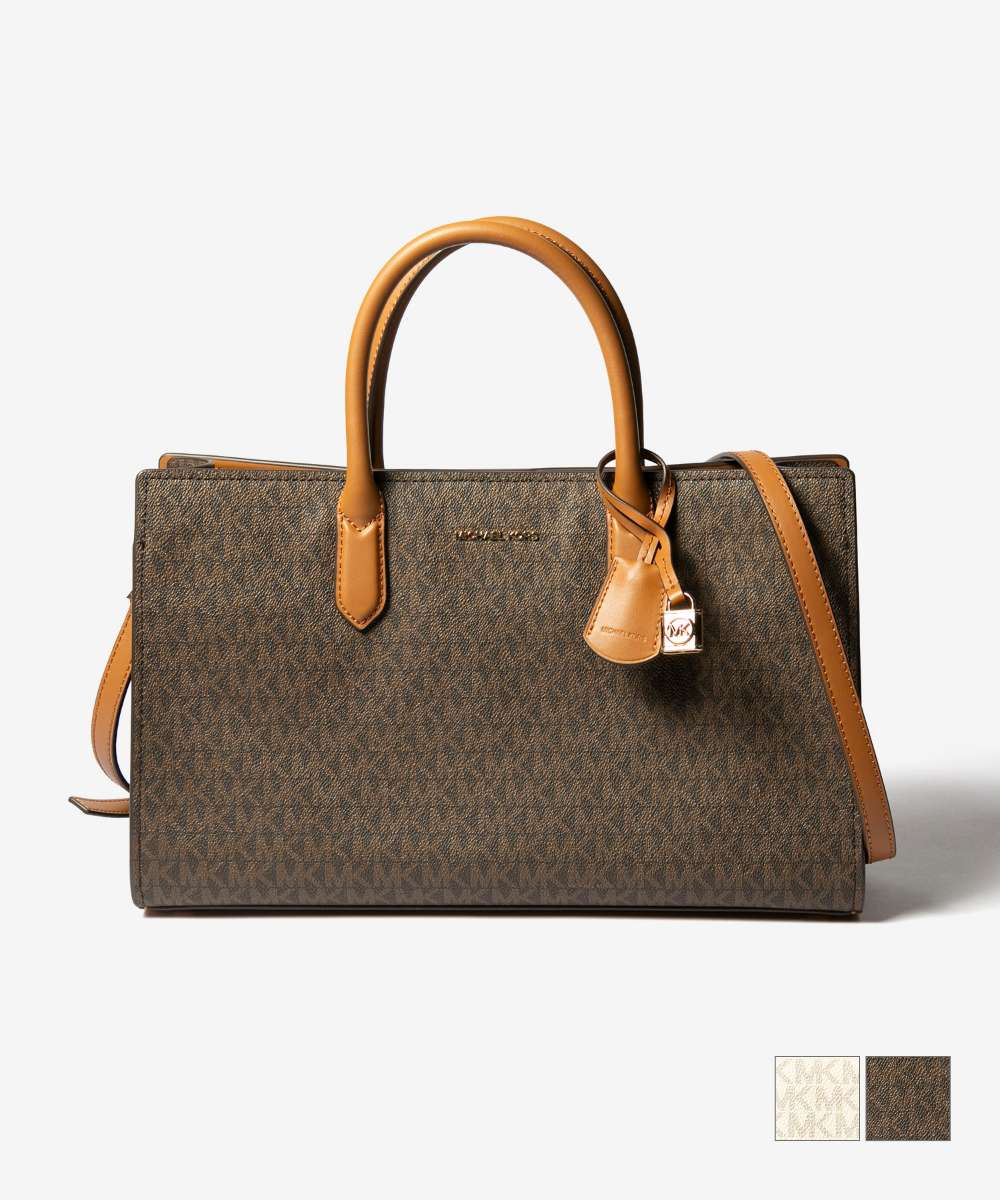 マイケルコース MICHAEL KORS Scarlett Medium Signature Logo Satchel SCARLETT サッチェル ミディアム MKシグネチャー 30F4GETS2B 252/30F4GETS2B 149 ハンドバッグ レディース バッグ ブラウン/エイコーン/バニラ/エイコーン