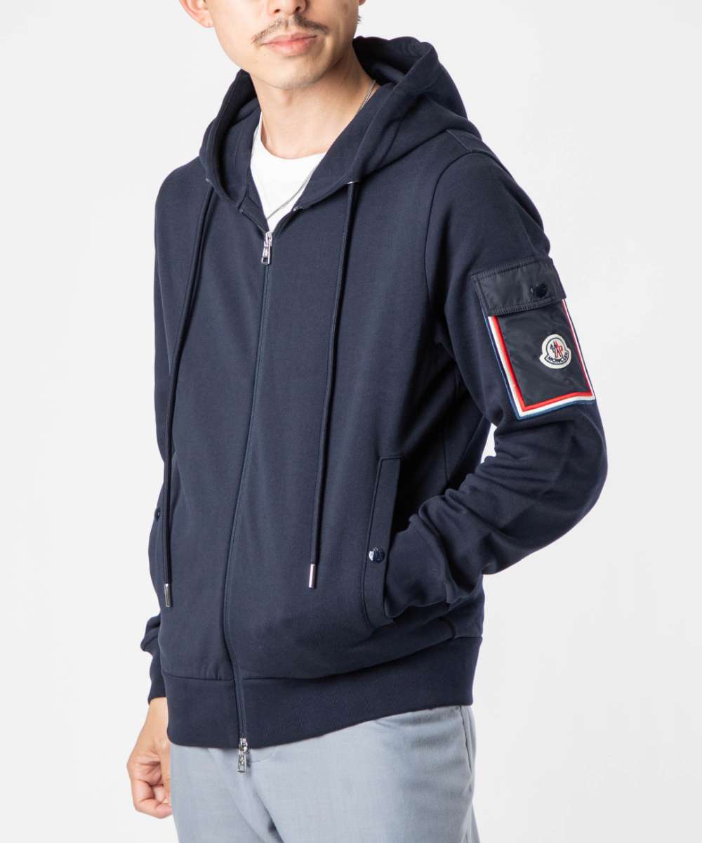 MONCLER☆関税込み☆ロゴコットンジャージーパーカー MONCLER】ロゴ ジップアップ パーカー (MONCLER/パーカー