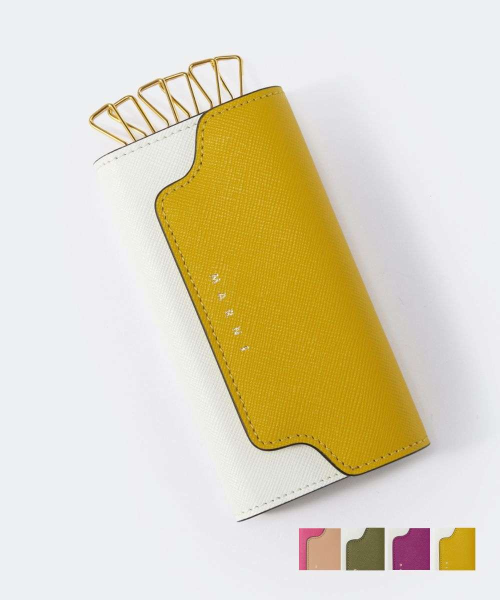 楽天市場】MARNI マルニ ロゴ刺繍 レザー6連 キーケース