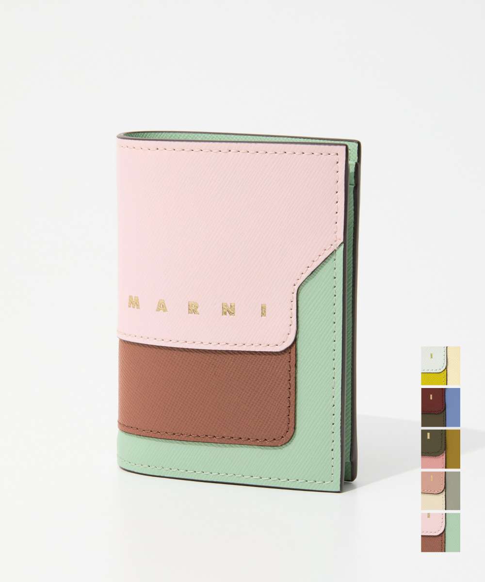 マルニ MARNI BIFOLD W/COIN PURSE サフィアーノレザー 二つ折りウォレット PFMOQ14U28 LV520 二つ折り紙入れ レディース 紙入れ