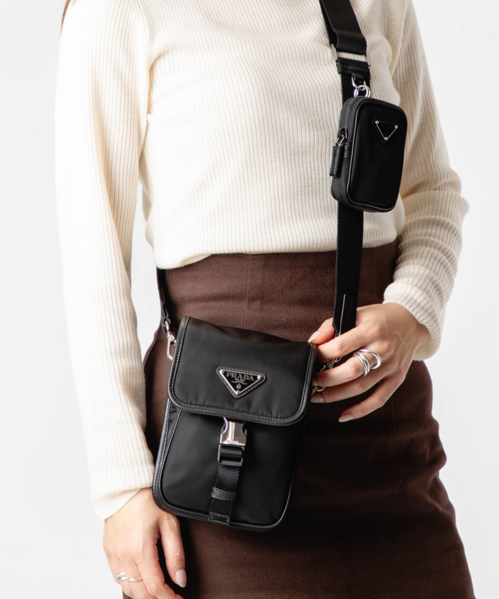 近年モデル✨ PRADA プラダ ショルダーバッグ ブラック 黒 1BD671 セール】PRADA プラダ ナイロン ショルダーバッグ 1BD671 (PRADA