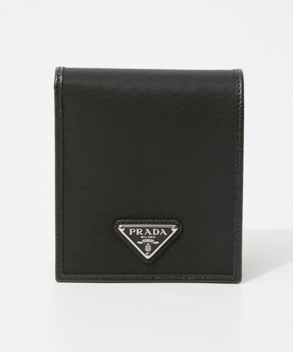 Prada お洒落 Saffianoレザー スモール ジップ ウォレット 全2色 PRADA プラダ サフィアーノ 手帳型ミニ財布 内側マルチカラー二