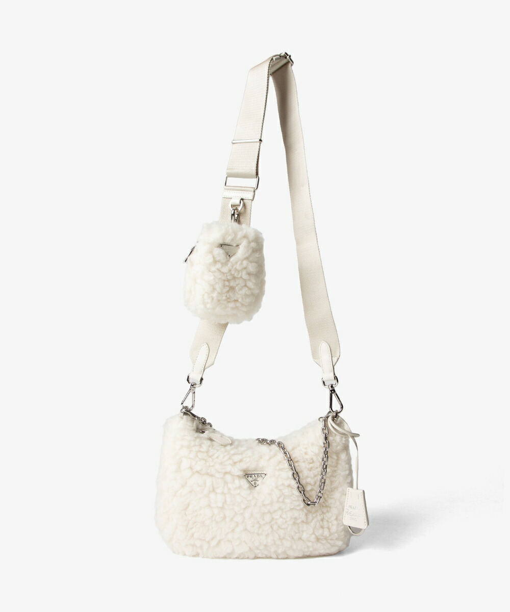 プラダ PRADA Re-Edition 2005 WOOL CASHMERE リエディション 2005 ウール カシミヤ 1BH204 2FLI ショルダーバッグ レディース バッグ｜UBLANC