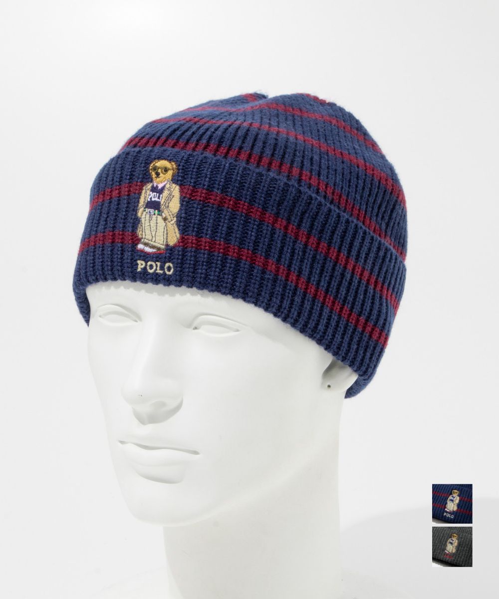 ポロ ラルフ ローレン POLO RALPH LAUREN bear rib knit beanie ベア リブニット ビーニー PC1451 ニット帽 ポロベア メンズ 帽子