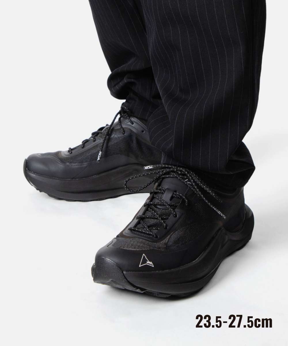 ROA cingino ブラック スニーカー 41.5 Vibram ロア ROA ROA スニーカー CINGINO NBUW152FA33 ローカット （BLK0001