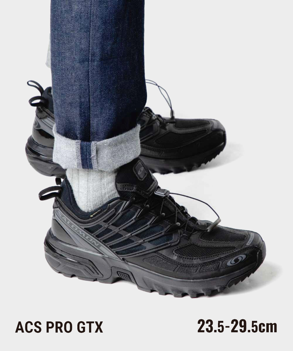 サロモン SALOMON L47599400 スニーカー ACS PRO GTX メンズ レディース シューズ エーシーエスプロジーティーエックス ローカット スポーツ ユニセックス 通勤 通学 プレゼント ギフト ブラック 23.5～29.5cm