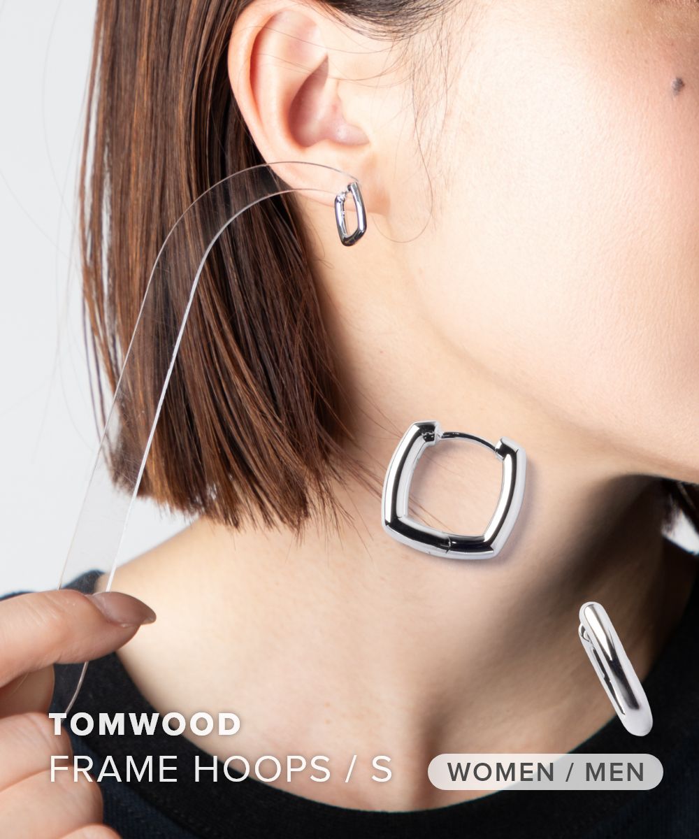 トムウッド TOM WOOD FRAME HOOPS SMALL フレーム フープ スモール 101533 ピアス ユニセックス アクセサリー シルバー|UBLANC