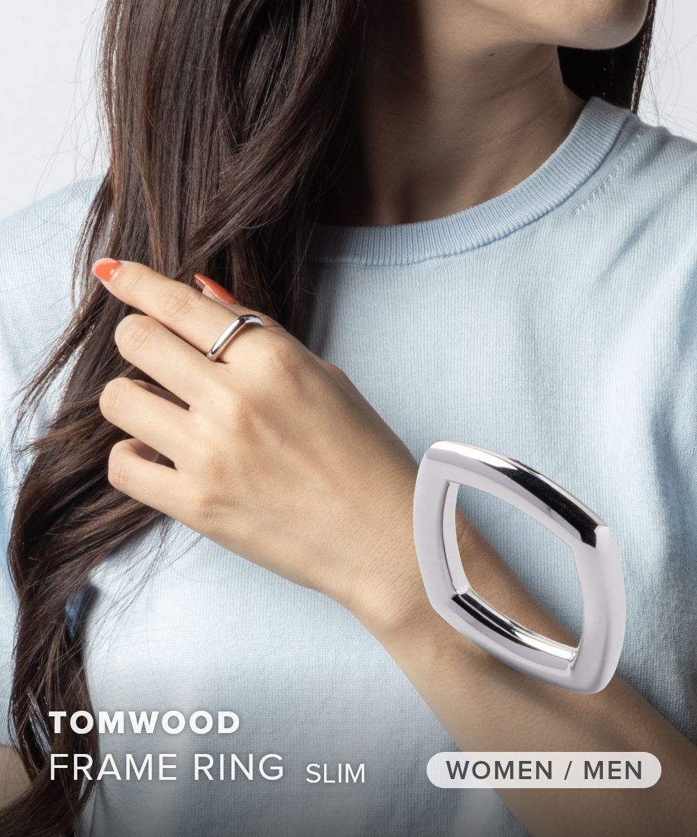 トムウッド TOM WOOD FRAME RING SLIM フレームリングスリム 101541 リング 指輪 レディース メンズ ユニセックス アクセサリー シルバー｜UBLANC