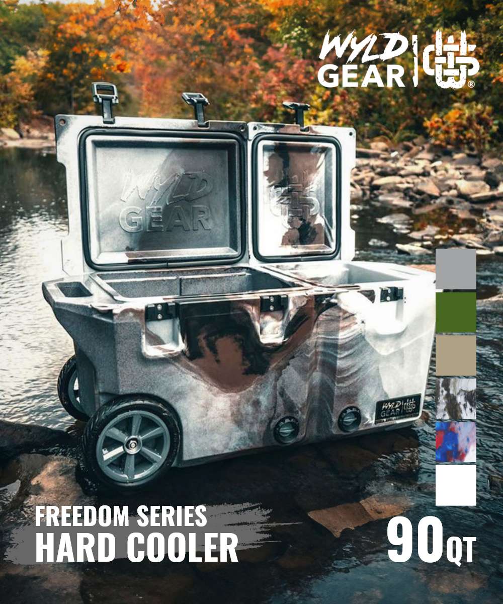 ワイルドギア WYLD GEAR ハードクーラー FREEDOM SERIES 90 QT クーラー ユニセックス レジャー キャンプ用品 made in USA キャンプ クーラーボックス 保冷 アウトドア キャンプ飯 花見 BBQ バーベキュー ホイール付き 2コンパートメント