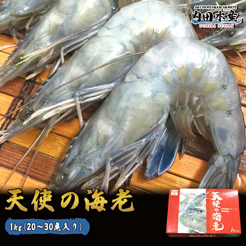 ＼特大サイズ20/30の最安値に挑戦中！／天使のエビ エビ ニューカレドニア 天使 えび 海老 生食 20～30尾入り 送料無料 化粧箱入り 冷凍 有頭エビ 高級エビ ギフト ”天使の海老20/30”