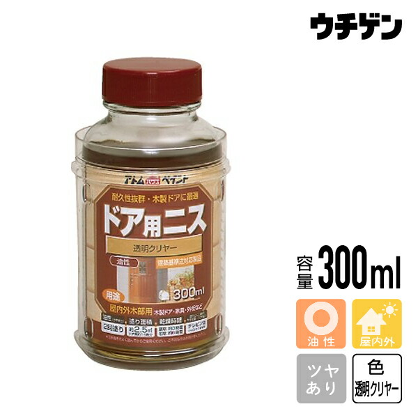 楽天市場】アトムハウスペイント ドア用ニス 300ml : 塗料総合