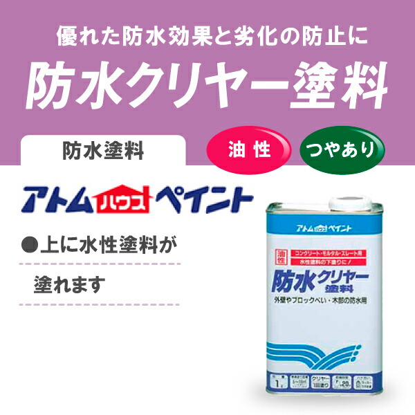 アトムハウスペイント 水性簡易防水塗料 7L ライトグレー