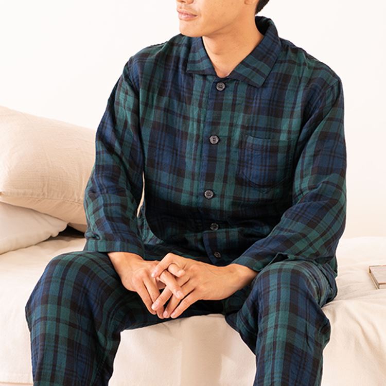 楽天市場 送料無料 内野 Uchino マシュマロガーゼタータンチェックメンズパジャマ ギフト 贈り物 プレゼント 内野タオル Uchino Online Shop