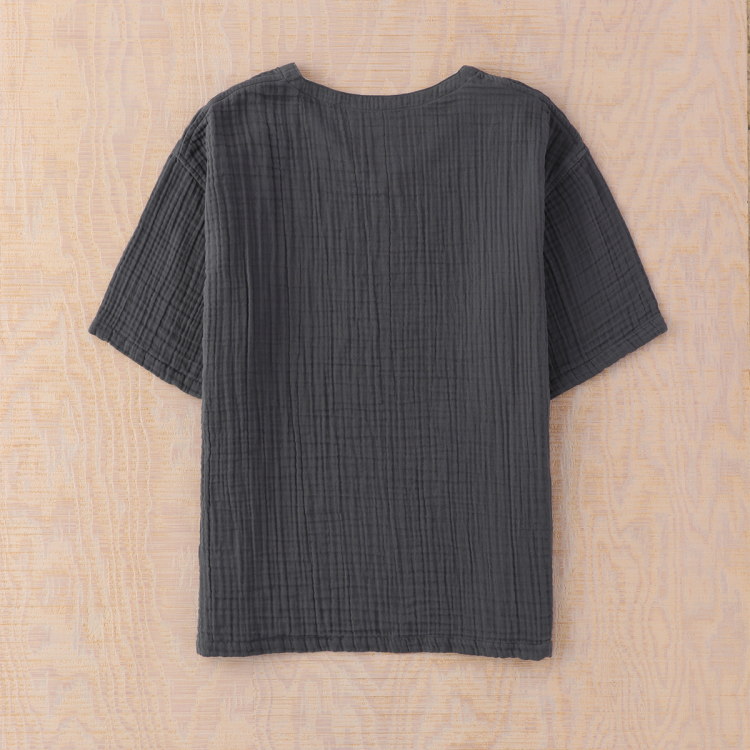UCHINOウチノクレープガーゼメンズVネックTシャツシャツメンズシャツ春夏ルームウェアウチノタオル【内野タオル】ギフト贈り物プレゼント