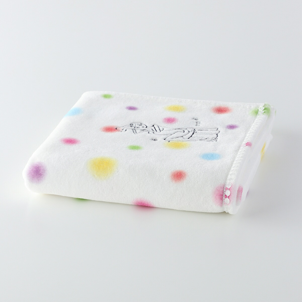 楽天市場】ふわふわガーゼドットD スモール バスタオル 約60