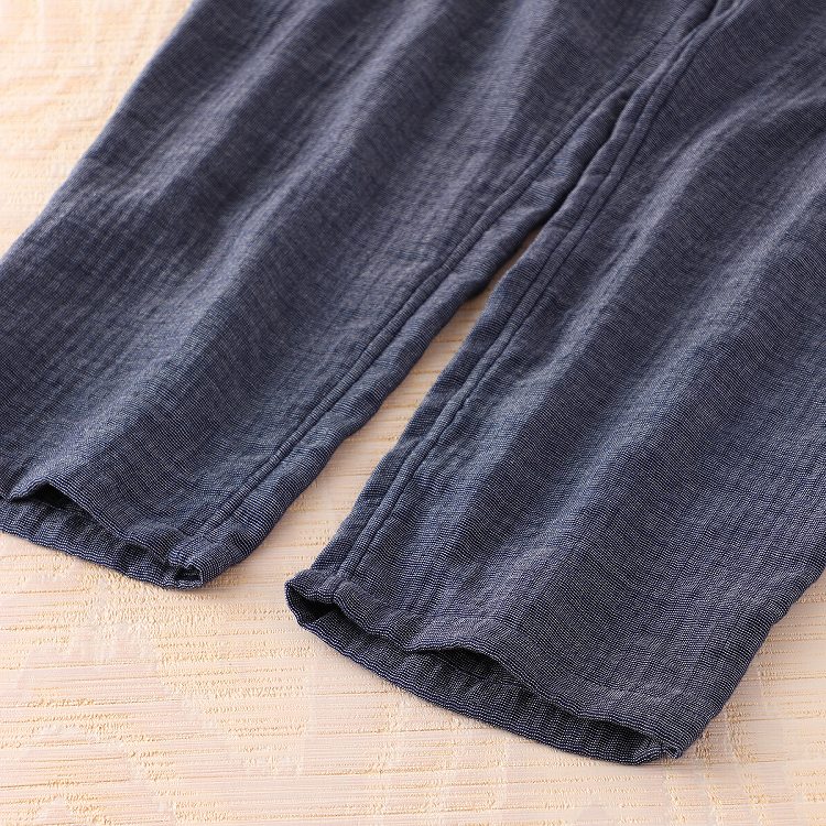 UCHINOマシュマロガーゼシャンブレーメンズパンツズボンゆったり秋冬ボトムスデニムロングパンツ綿100%綿ルームウェアウチノタオル【内野タオル】ギフト贈り物プレゼント