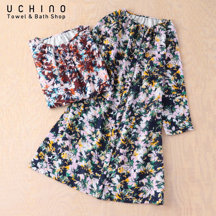 代引不可 ルームウェア レディース Uchino マシュマロガーゼ フラワー ワンピース 綿100 綿 花柄 秋 冬 部屋着 ウチノタオル 内野タオル ギフト 贈り物 プレゼントw 即納 最大半額 Hughsroomlive Com