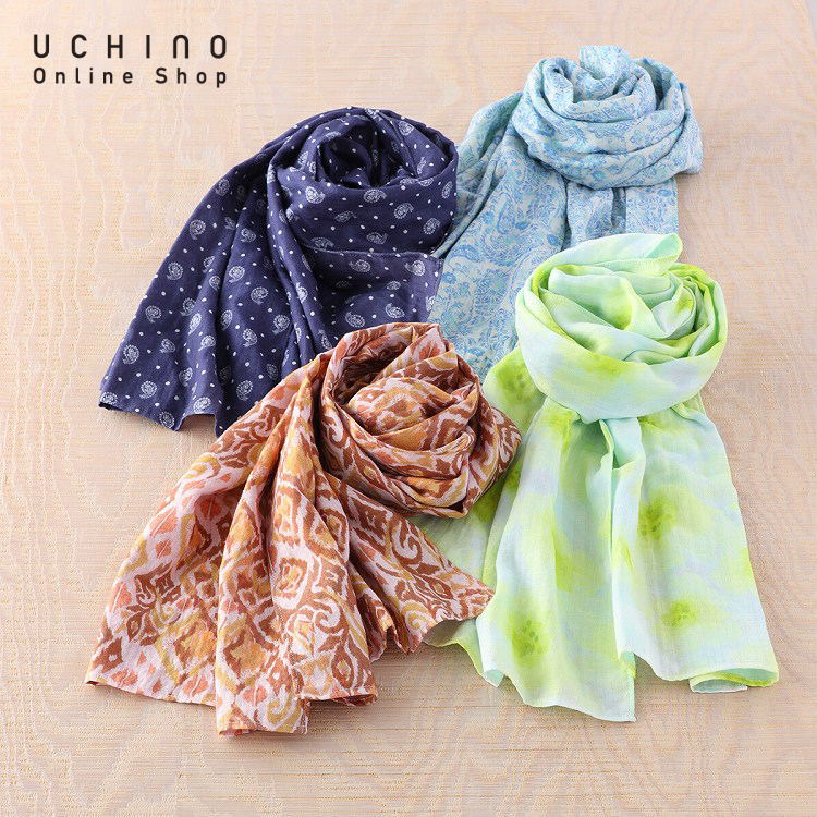 楽天市場】(SALE)UCHINO 軽量糸 ガーゼストール 綿100% レディース